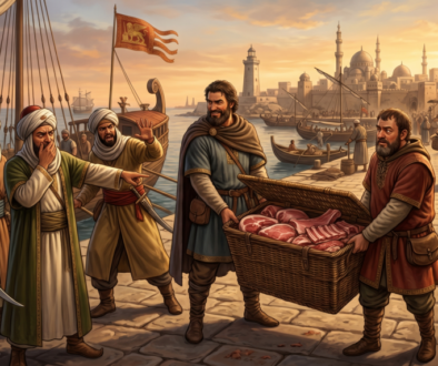 rappresentazione dei mercanti veneziani che trafugano il corpo di San Marco