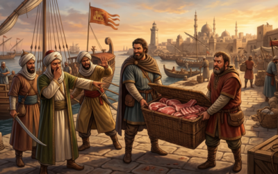 rappresentazione dei mercanti veneziani che trafugano il corpo di San Marco